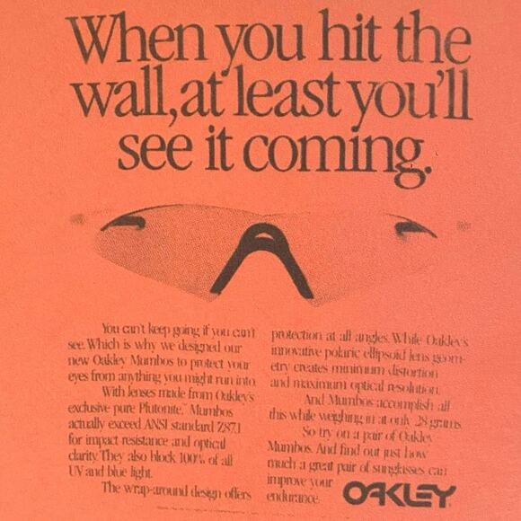 OAKLEY Mumbos Sunglasses Back Ad Heritage Retro Tee T Shirt Mens Size L Rare‎ - Picture 8 of 12